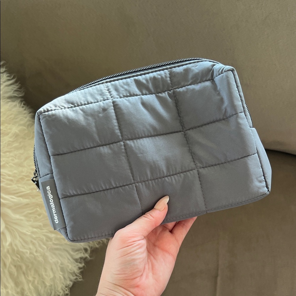 dermalogica Quilted Gray Travel Toiletry Bag
